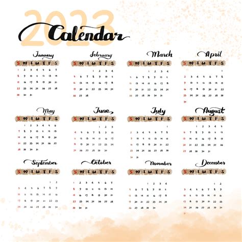 Kalender 2023 Aesthetic