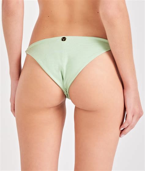 Light Green Bikini Bottom Slim Sides Bottom Listros Verde Triya