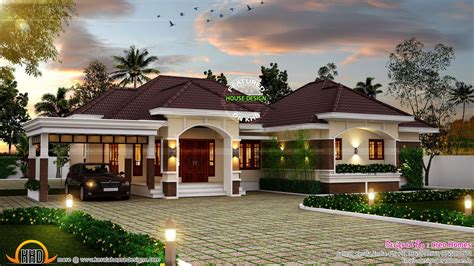 Outstanding Bungalow In Kerala Kerala Homes Bungalow House Design