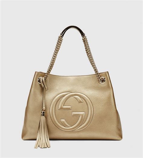 Gucci White Soho Leather Shoulder Bag Literacy Basics