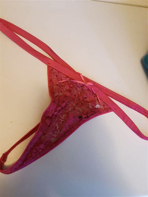 Euc Hot Pink Thong Size Large Red Lingerie Lingerie Sleepwear Panty Photos Panty Party Mode