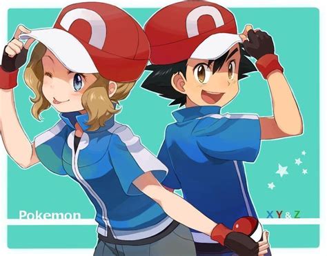Ash And Serena Fan Art Amourshipping In 2022 Pokemon Pokemon Ash