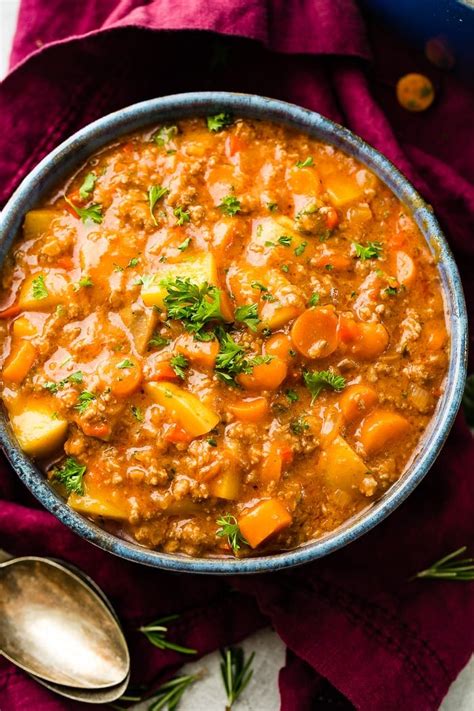 Quick And Easy Ground Beef Stew Oh Sweet Basil