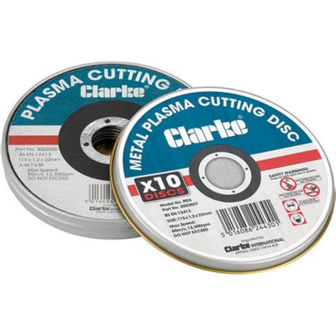Clarke Pd3 Plasma Metal Cutting Discs 10 Pack Clarke Tools