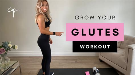 20 Min Glute Workout Grow Your Glutes At Home With Band And Dumbbell