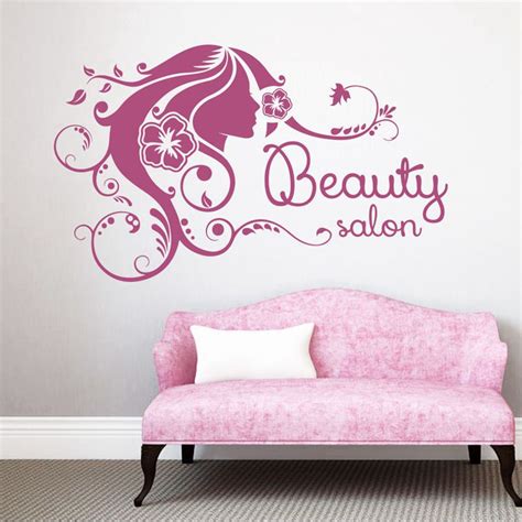 Hair Salon Sticker Beauty Decal Haircut Name Posters Time Hour Vinyl