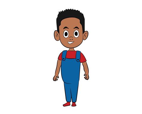 African American Boy Cartoon Character 2878222 Vector Art At Vecteezy