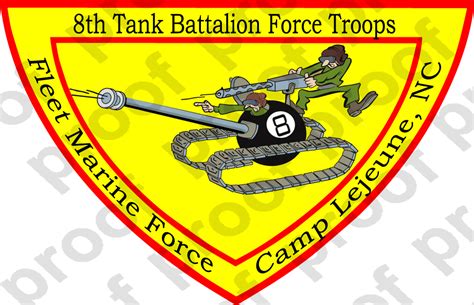 Sticker Usmc Unit 8th Tanks Force Troops Ooo Lisc20187 Mc Graphic