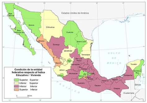 México Entidades Federativas Clasificadas Según Su Condición Respecto