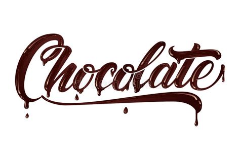 Amo Il Cioccolato Scritto A Mano Illustrazione Di Stock Illustrazione