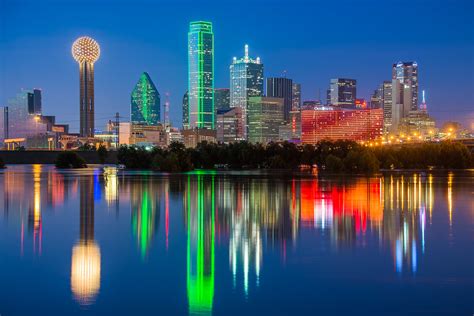 Dallas Skyline Reflections The Classic View Of