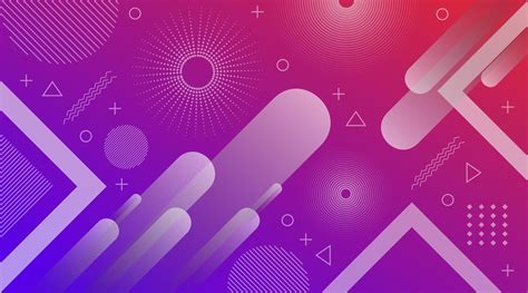 Geometric Shapes On Purple And Pink Gradient 834987 Vector Art At Vecteezy