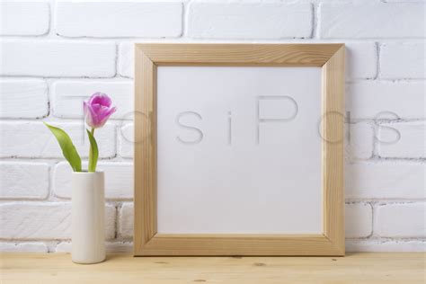 Wooden Square Frame Mockup Graphic By Tasipas · Creative Fabrica