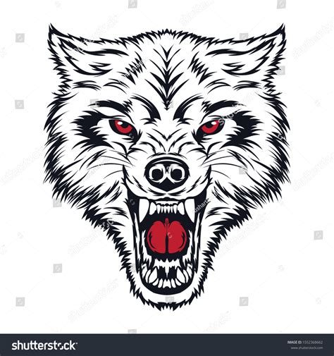 Angry Wolf Face Images Stock Photos And Vectors Shutterstock