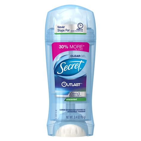 Secret Outlast Xtend Clear Gel Unscented Antiperspirantdeodorant 34