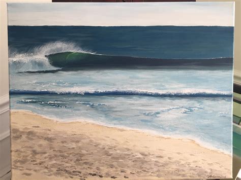 How To Paint A Beach Wave Acrylics Different Ways Acrylic Painting Tutorial