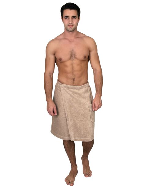 Towelselections Mens Wrap Adjustable Cotton Terry Shower Bath Gym