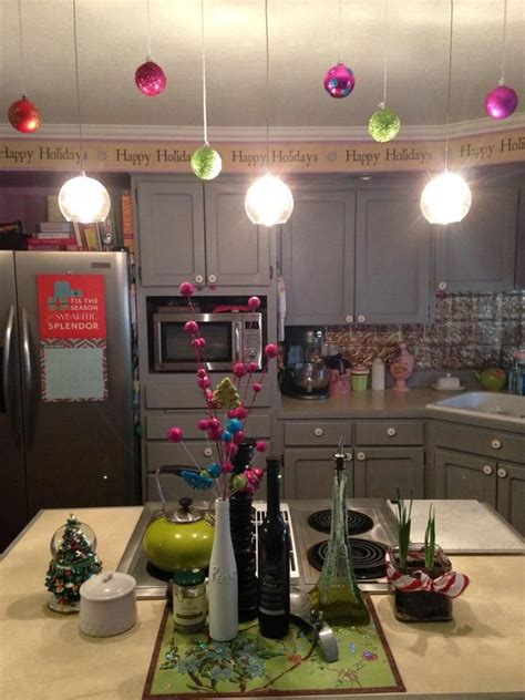 Pink Girly Christmas Balls Hanging From Ceiling Happy Holidays Pottery