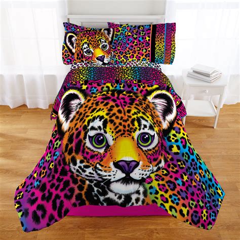 Lisa Frank Bed In A Bag Kids Bedding Set Microfiber Rainbow Cheetah