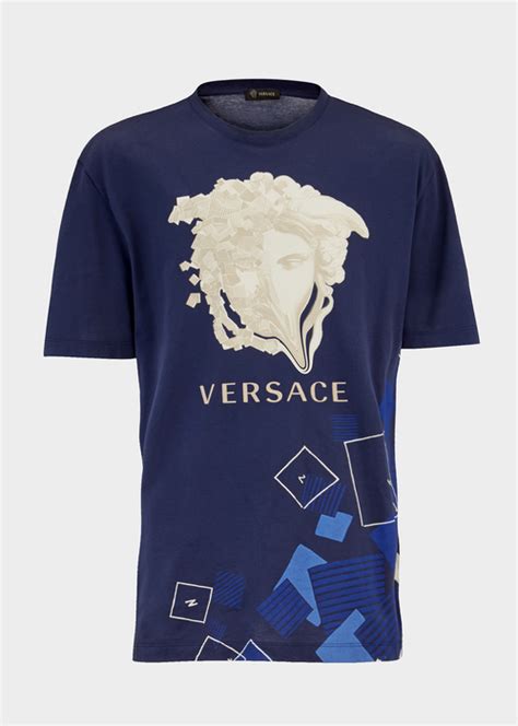 Versace Domino Foulard Print T Shirt In A98f Modesens Shirts Luxury Clothing Store