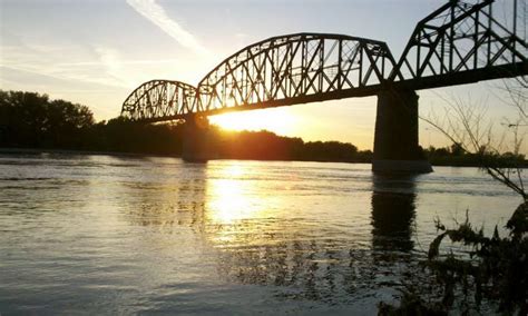 Railroad Bridge Built In 1905 Over The Missouri River In Bismarck Nd