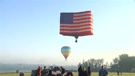 America One American Flag Hot Air Balloon Flies Over Omaha