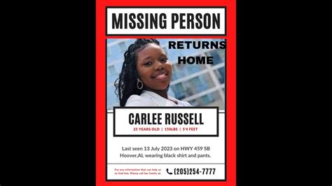 Carlee Russell Missing Returns Home Update Youtube