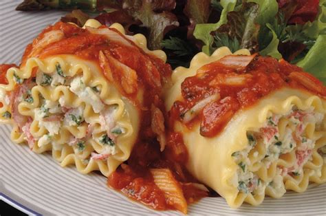 Seafood Lasagna Roll Ups