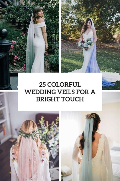 25 Colorful Wedding Veils For A Bright Touch Weddingomania