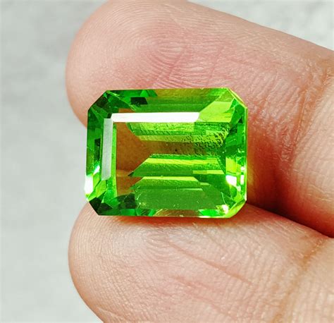 Loose Gemstone Natural Peridot 922 Ct Certified Ring Size Etsy