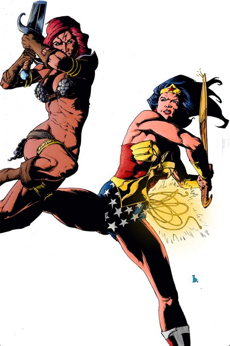 Red Sonja Vs Wonder Woman Color By Brianlatimer On Deviantart