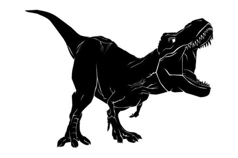 T Rex Silhouette Vector Art Graphic By RFG Creative Fabrica