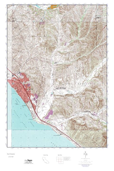 Mytopo San Clemente California Usgs Quad Topo Map