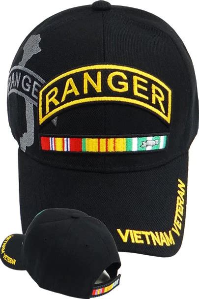 Ranger Vietnam Veteran Shadow Cap Black Vietnam Era Veterans
