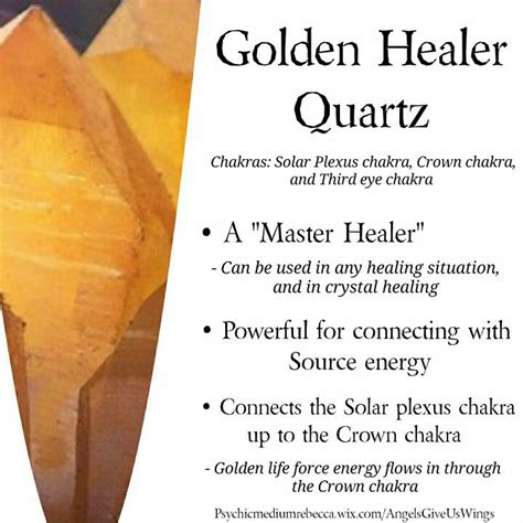 Golden Healer Quartz Crystal Meaning Crystal Healing Stones Crystal