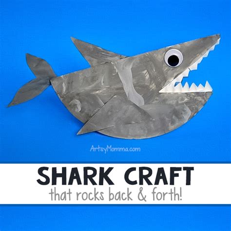 Rocking Shark Paper Plate Craft For Kids Artsy Momma