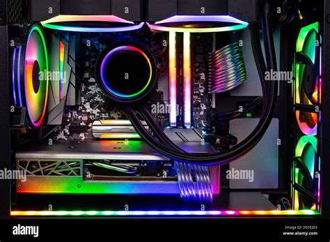Inside View Of Black High End Custom Colorful Illuminated Bright