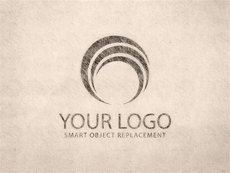 vintage logo sketch mockup  mockups freedesigns