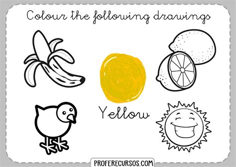 Learning Colors Worksheet Yellow