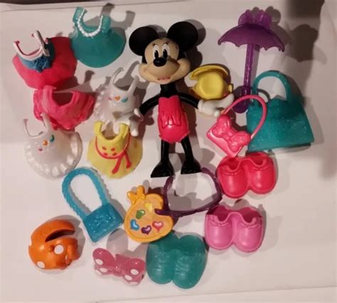 Disney Minnie Mouse Bow Tique Dress Up Snap On Toy Lot Pose 2016 Fisher