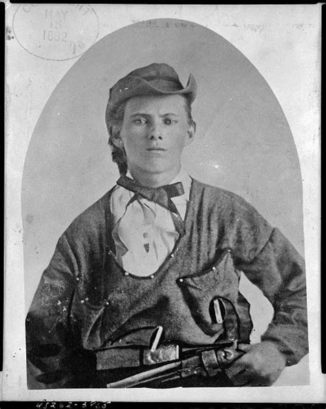 Jesse James Half Length Portrait Facing Front Holding Handgun In