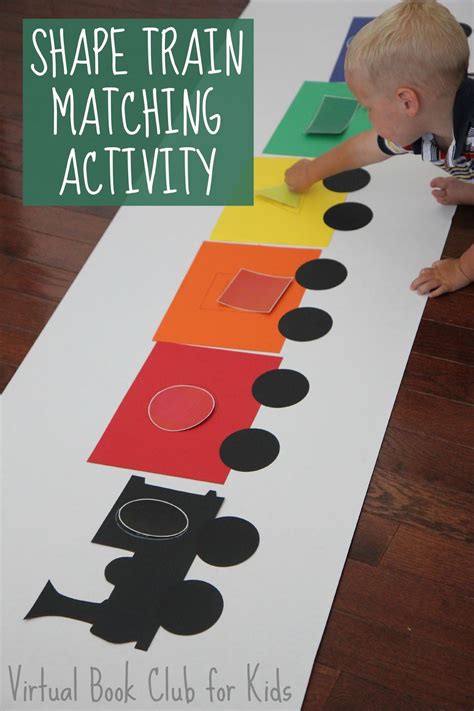 Finding activities for toddlers at home is challenging. Shape Train Matching Activity - Toddler Approved ...