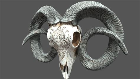 Ram Skull Buy Royalty Free 3d Model By Les Illusions Digitales