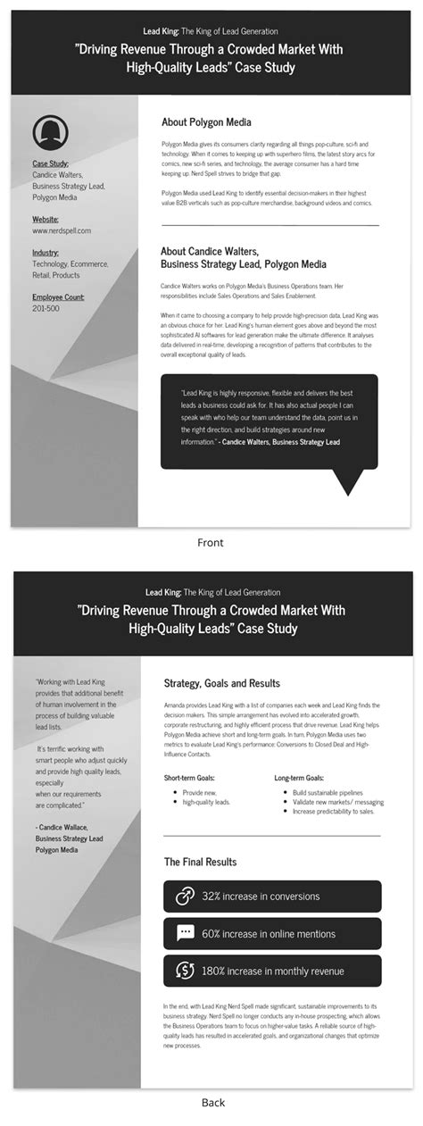 Gray Lead Generation Business Case Study Venngage