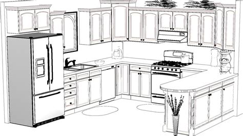 Measure at what height the window is to make sure the kitchen counter fits underneath. Kitchen Layout Sketch at PaintingValley.com | Explore ...