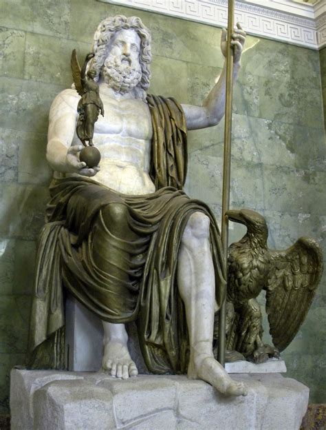 Marble Naturally Illuminated The Statue Of Zeus At Olympia The