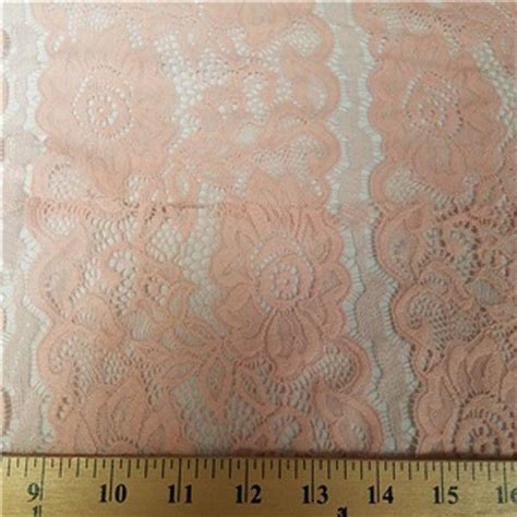 Floral Stripe Stretch Lace Dusty Rose Sl 76 Sy Fabrics