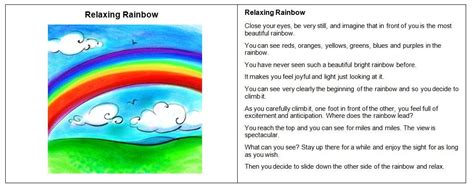 Relaxing Rainbow Guided Imagery Script Rainbow Yoga For Kids