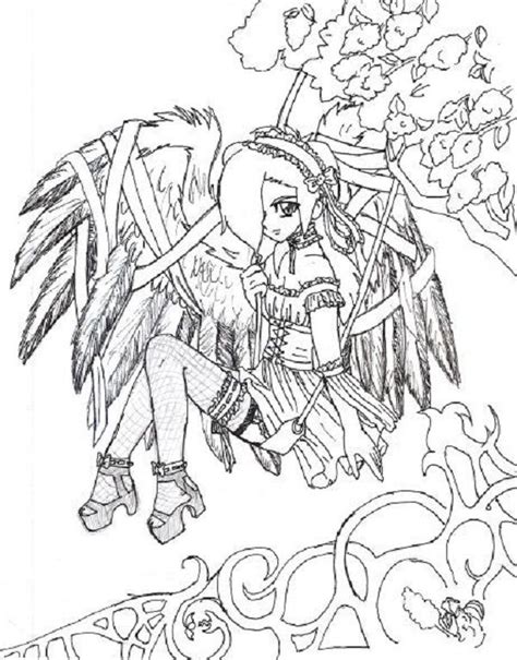 Goth Coloring Pages Coloring Home