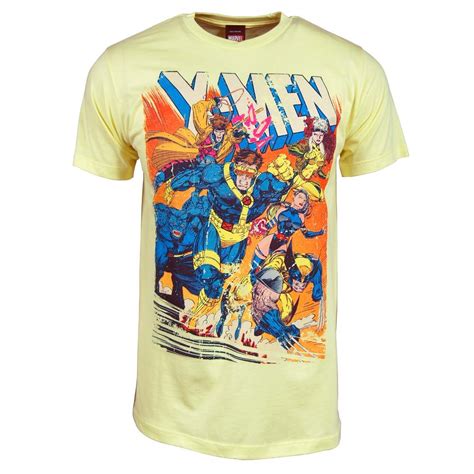 Mens Marvel X Men Cover T Shirt Yellow